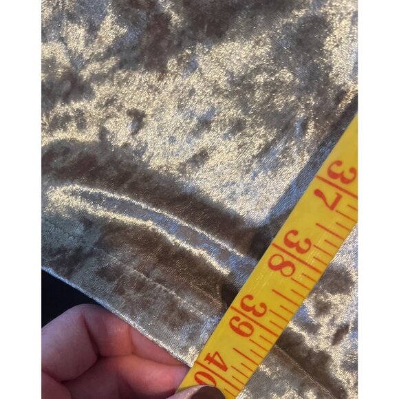 Diane Ness Art to Wear Crushed Velvet Sleeveless Baby Doll Dress Metallic Rose - Picture 4 of 6